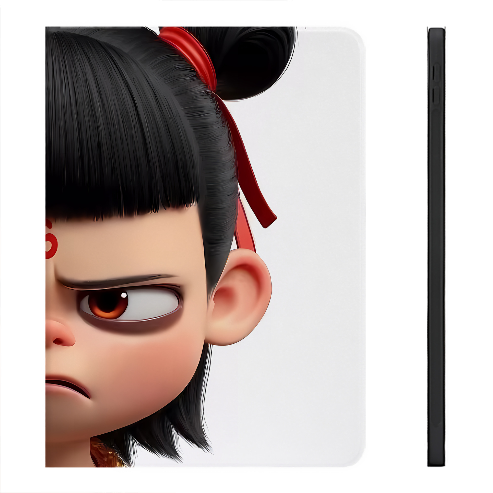 （画像用） Ne Zha 2 ナタ 魔童の大暴れ IPadケース ペンホルダー付き ブックスタイルデザイン